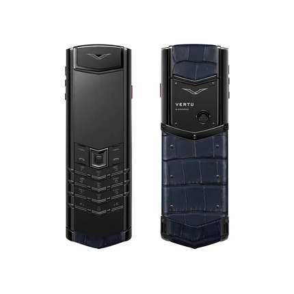Signature S+ Black Steel Alligator Skin - Navy Blue
