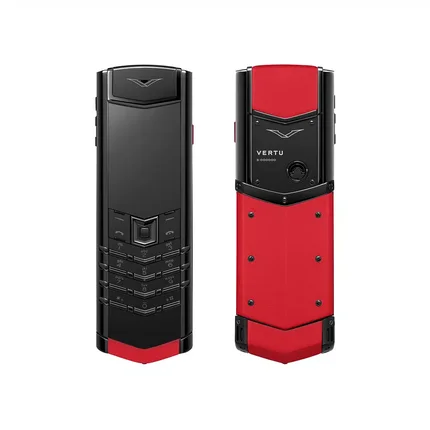 Signature S+ Black Steel Calfskin - Raspberry Red