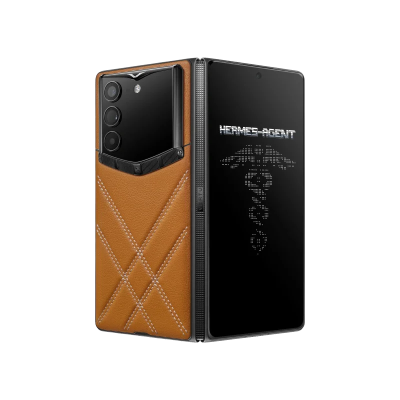 AlphaFold - Stitched Calfskin (Amber Brown)